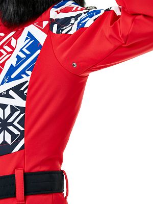 Превью Женский горнолыжный комбинезон Комбинезон горнолыжный POIVRE BLANC W24-0831-WO Print Scarlet Red